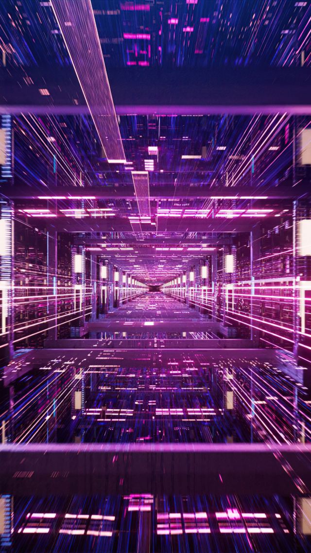 abstract, futuristic, geometry, 4K (vertical)