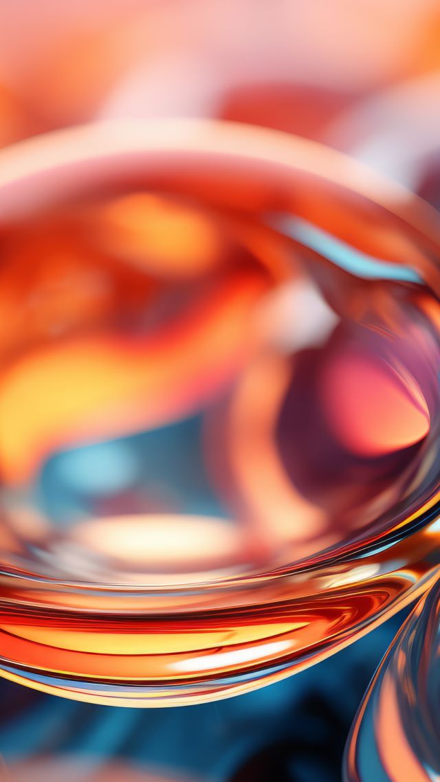 iPhone 15 pro, glass, colorful, iOS 17 (vertical)