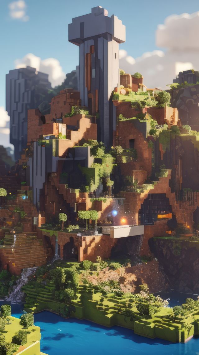 Minecraft 2024, 4k (vertical)