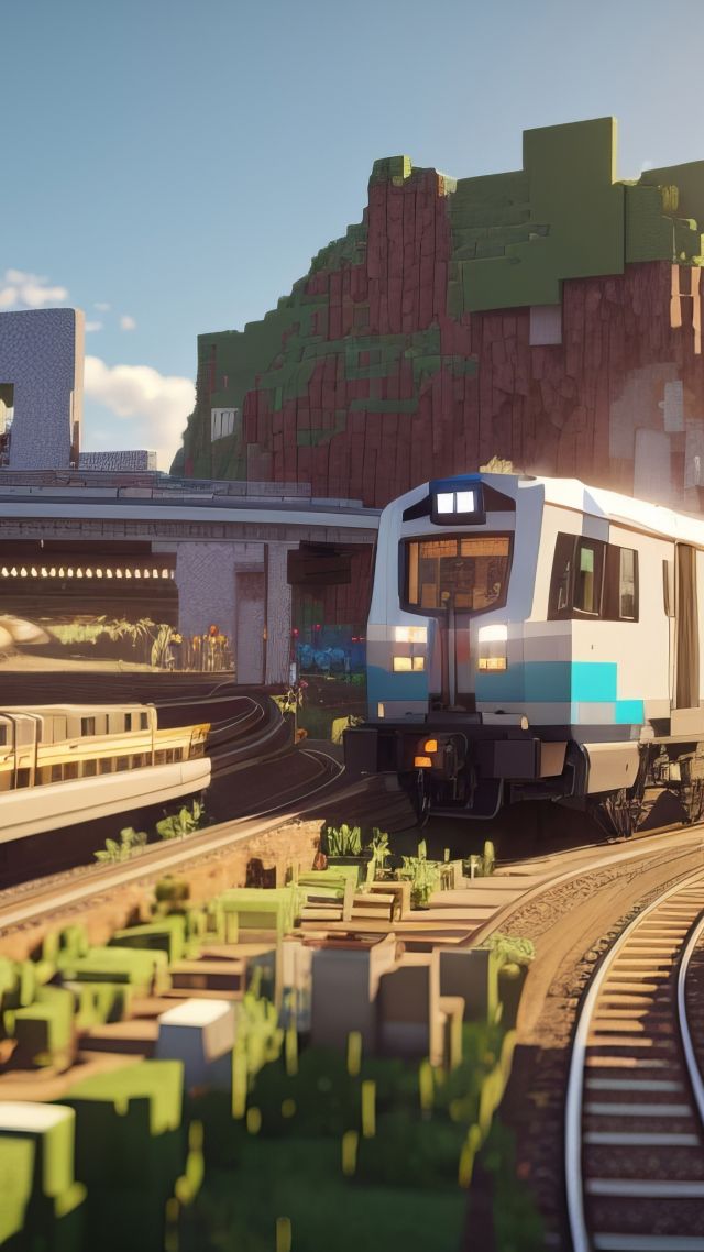 Minecraft 2024, train (vertical)