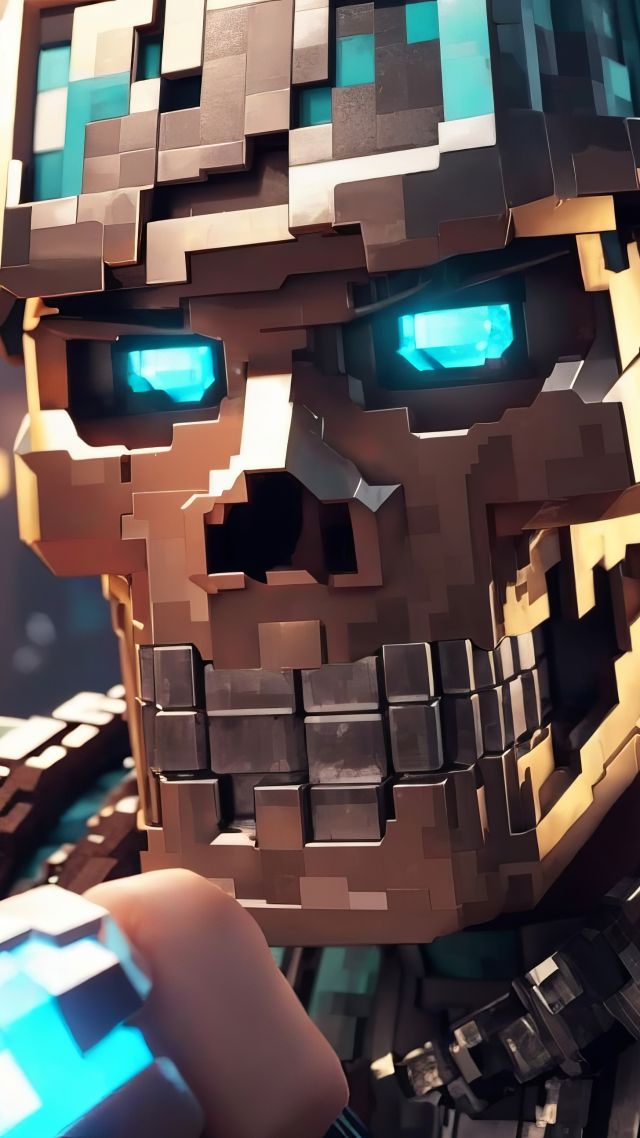 skull, Minecraft 2024 (vertical)