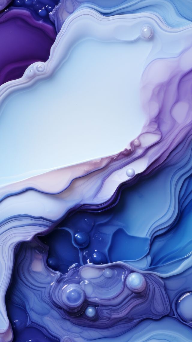 waves, blue, iOS 17 (vertical)