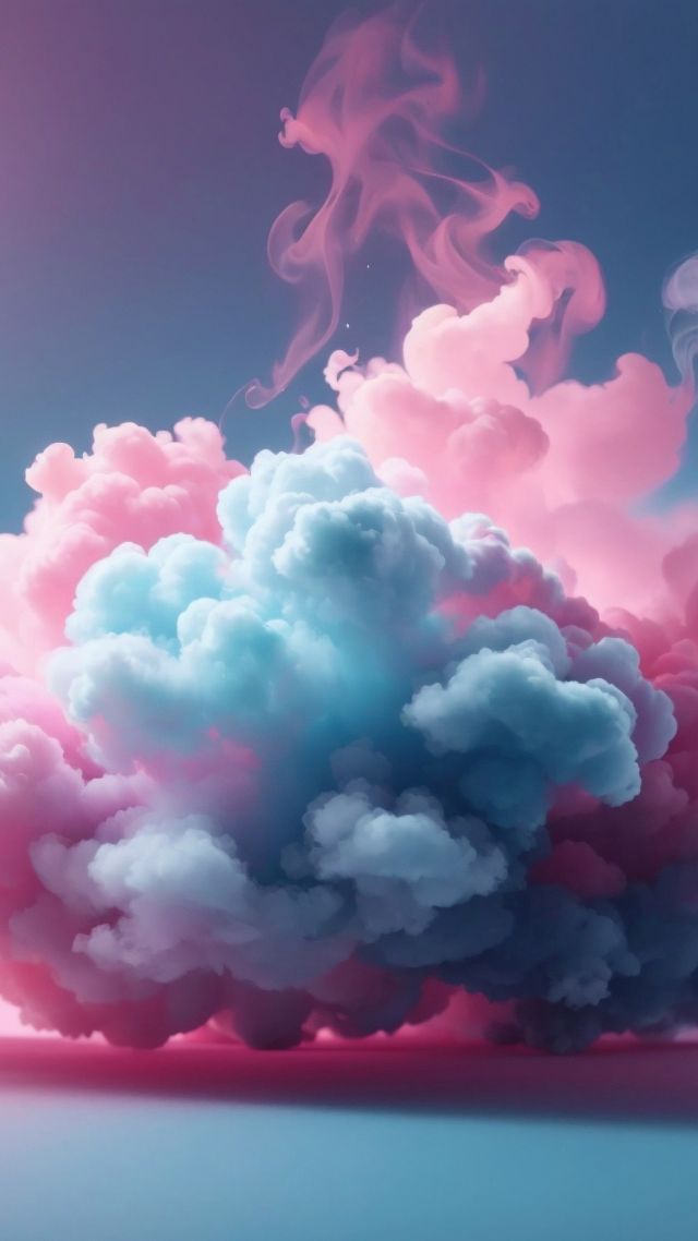smoke, colorful, iPhone 15 (vertical)