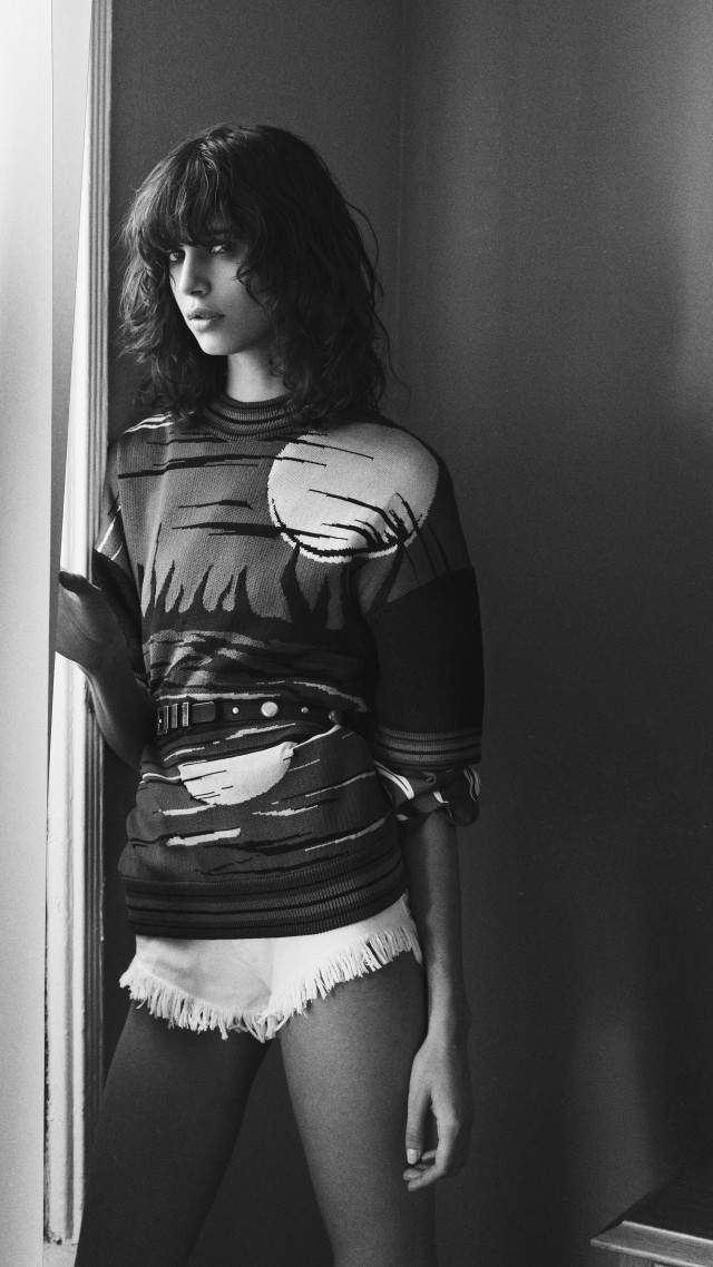 Mica Arganaraz, model, spring 2015 top models, brunette, look (vertical)