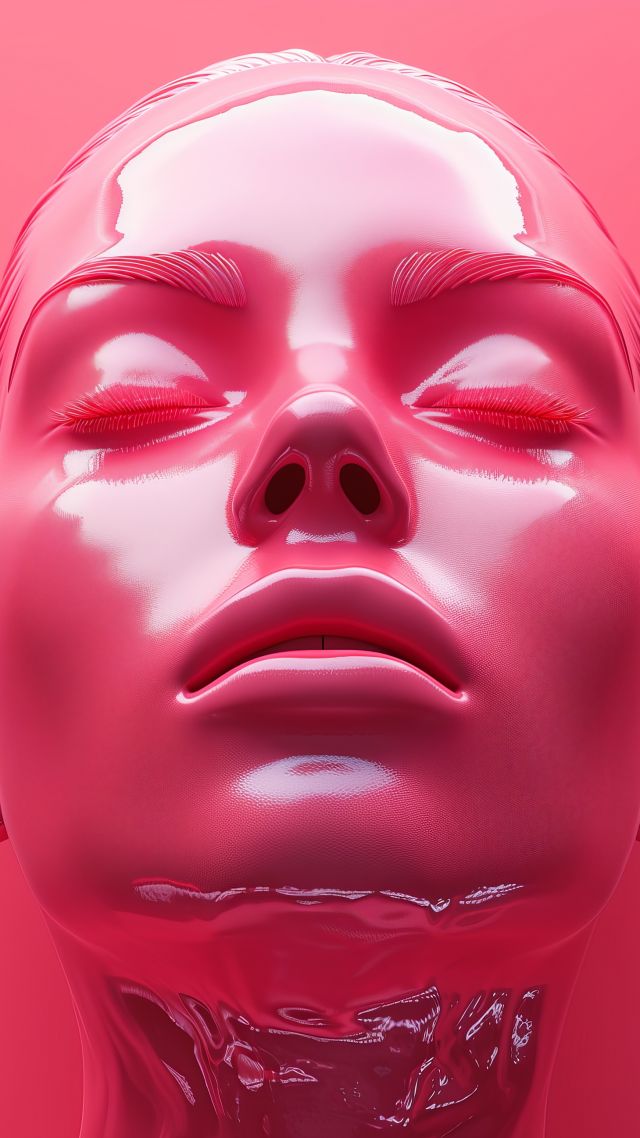 pink, girl, face (vertical)