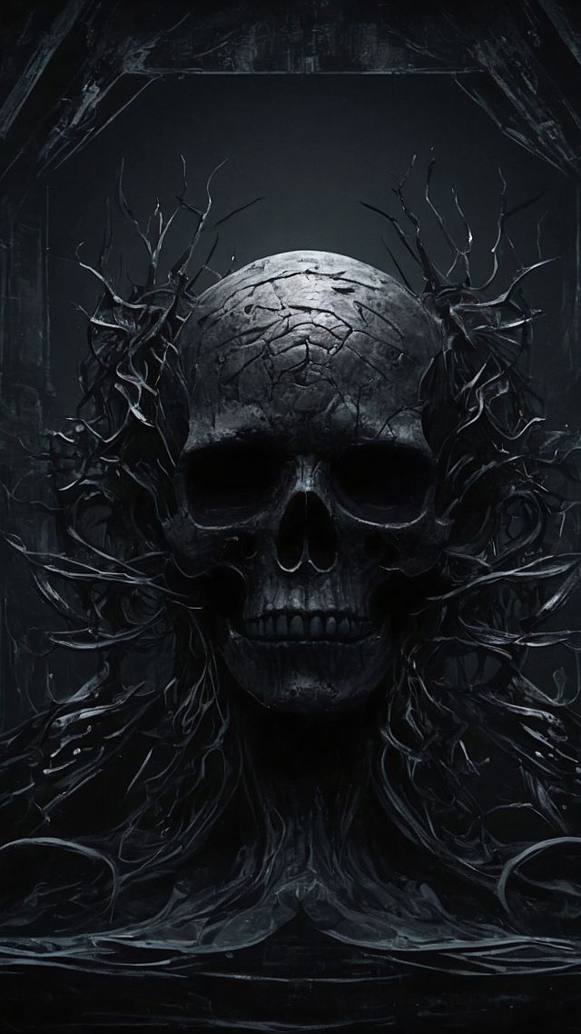 skull, black (vertical)