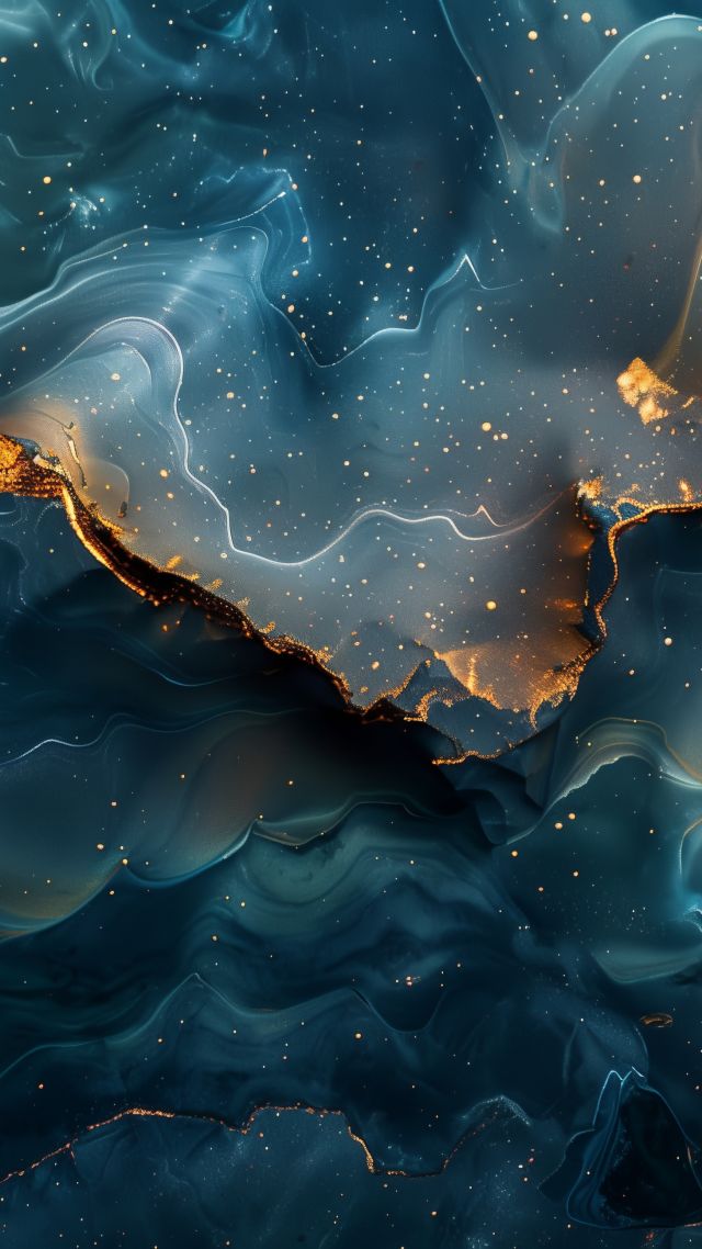 iPhone 16, marble, blue, gold (vertical)