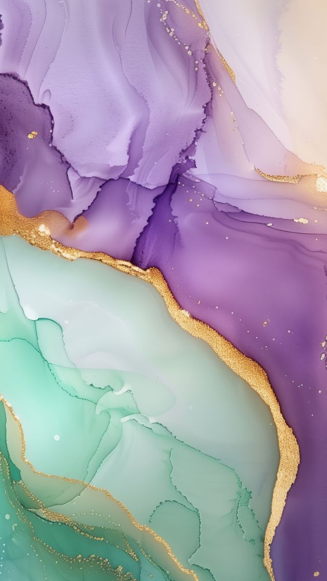 iPhone 16, marble, violet, green (vertical)