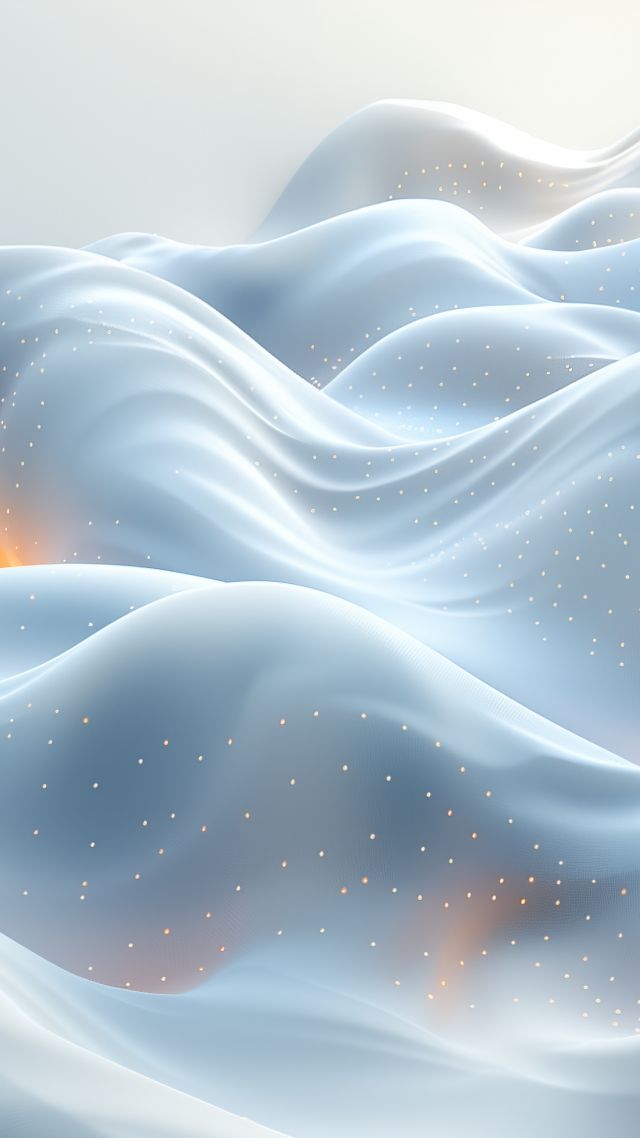 Wallpaper waves, white, Abstract #25999