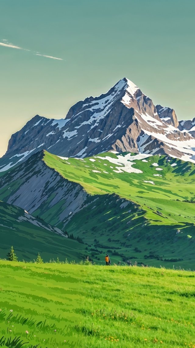 springtime wallpaper, green grass, outdoor activities, background for mobile wallpaper (vertical)