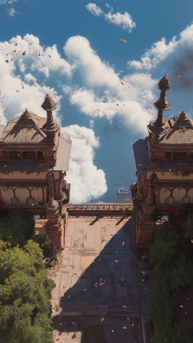 temple architecture wallpaper, ancient ruins, architectural photography, background for mobile wallpaper (vertical)