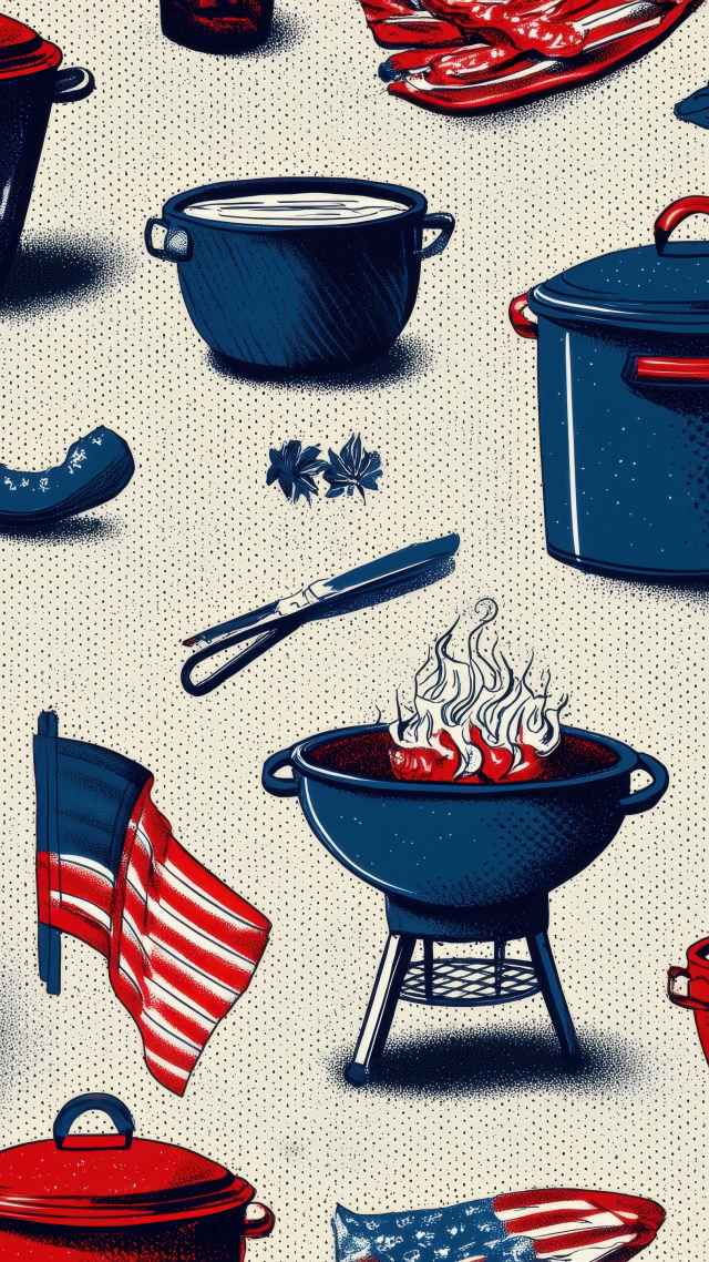 labor day bbq wallpaper, summer cookout, festive celebration, background for mobile wallpaper (vertical)