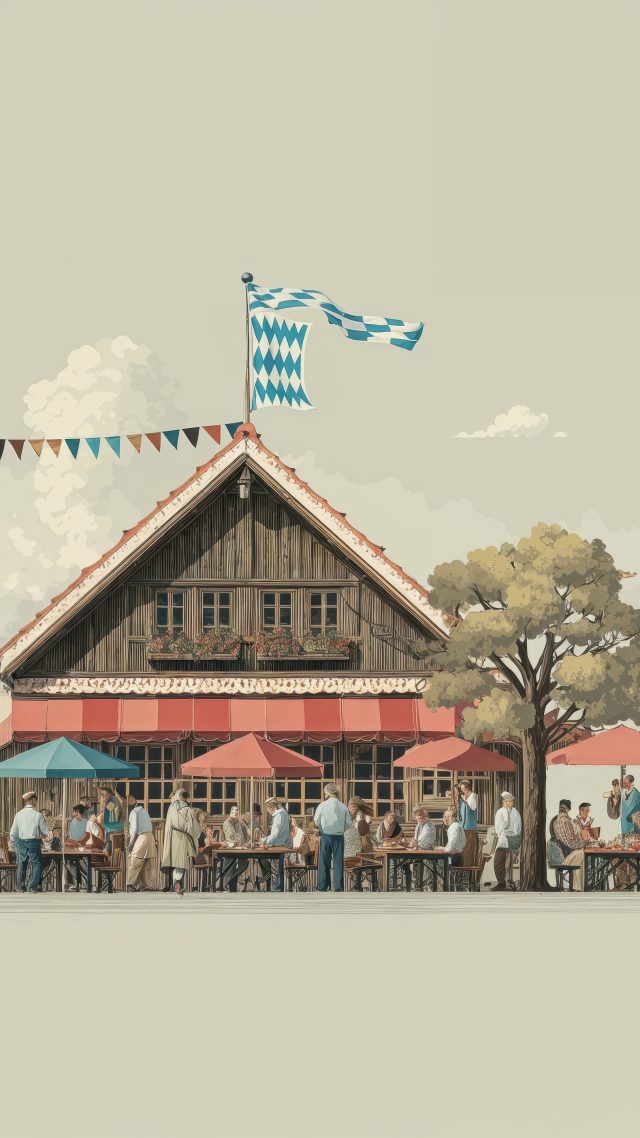 oktoberfest wallpaper, beer festival, celebration, background for mobile wallpaper (vertical)