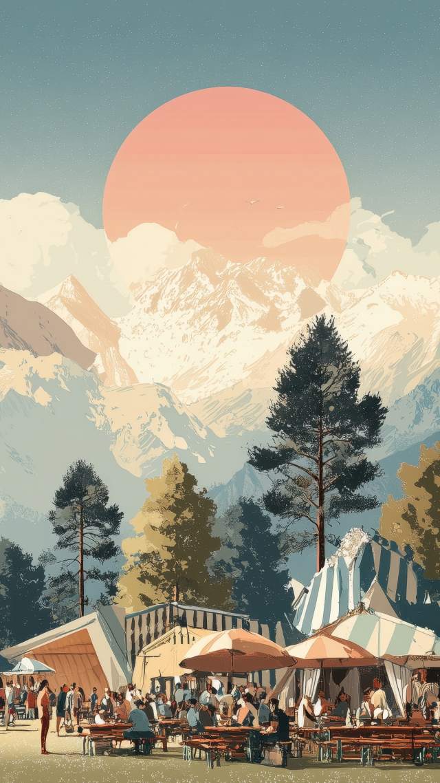 oktoberfest wallpaper, german beer, festival fun, background for mobile wallpaper (vertical)