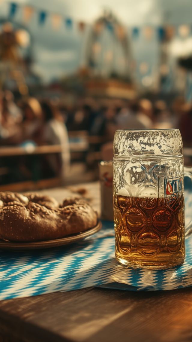 wiesn wallpaper, beer garden, beer tents, background for mobile wallpaper (vertical)