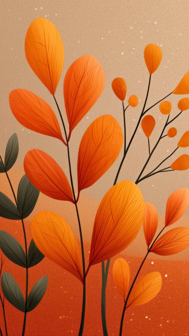 seasonal colors wallpaper, outdoor adventures, falling leaves, background for mobile wallpaper (vertical)