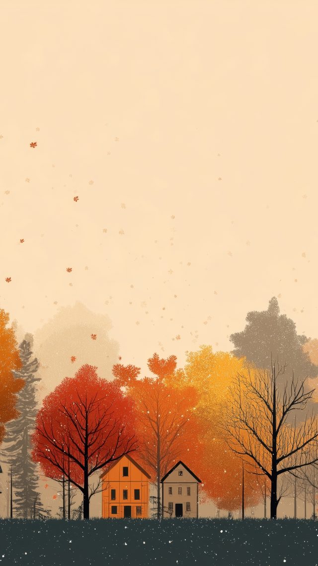 autumn scene wallpaper, fall landscape, natures beauty, background for mobile wallpaper (vertical)