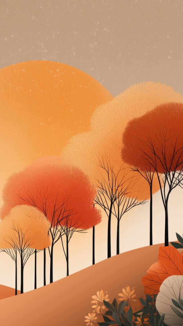 fall weather wallpaper, autumn colors, leaf peeping, background for mobile wallpaper (vertical)
