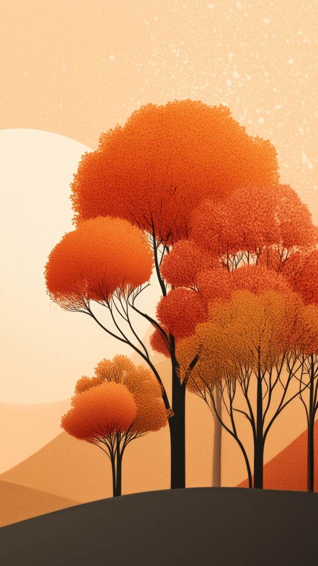 fall weather wallpaper, crisp air, harvest season, background for mobile wallpaper (vertical)