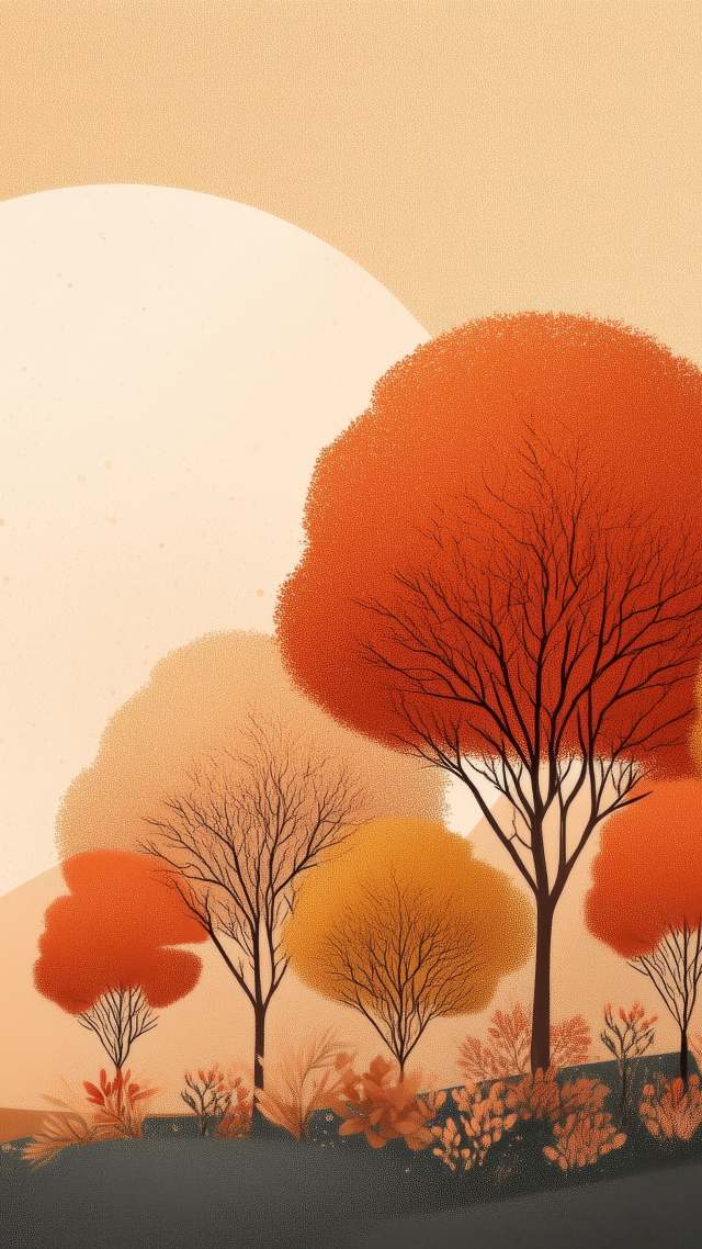 fall weather wallpaper, harvest season, autumn scenery, background for mobile wallpaper (vertical)