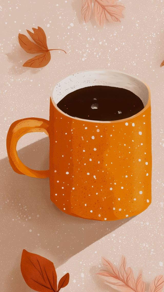 autumn drinks wallpaper, warm cocktails, fall recipes, background for mobile wallpaper (vertical)