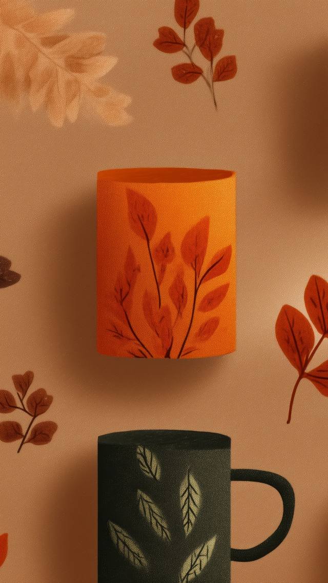 autumn drinks wallpaper, seasonal flavors, fall drink ideas, background for mobile wallpaper (vertical)