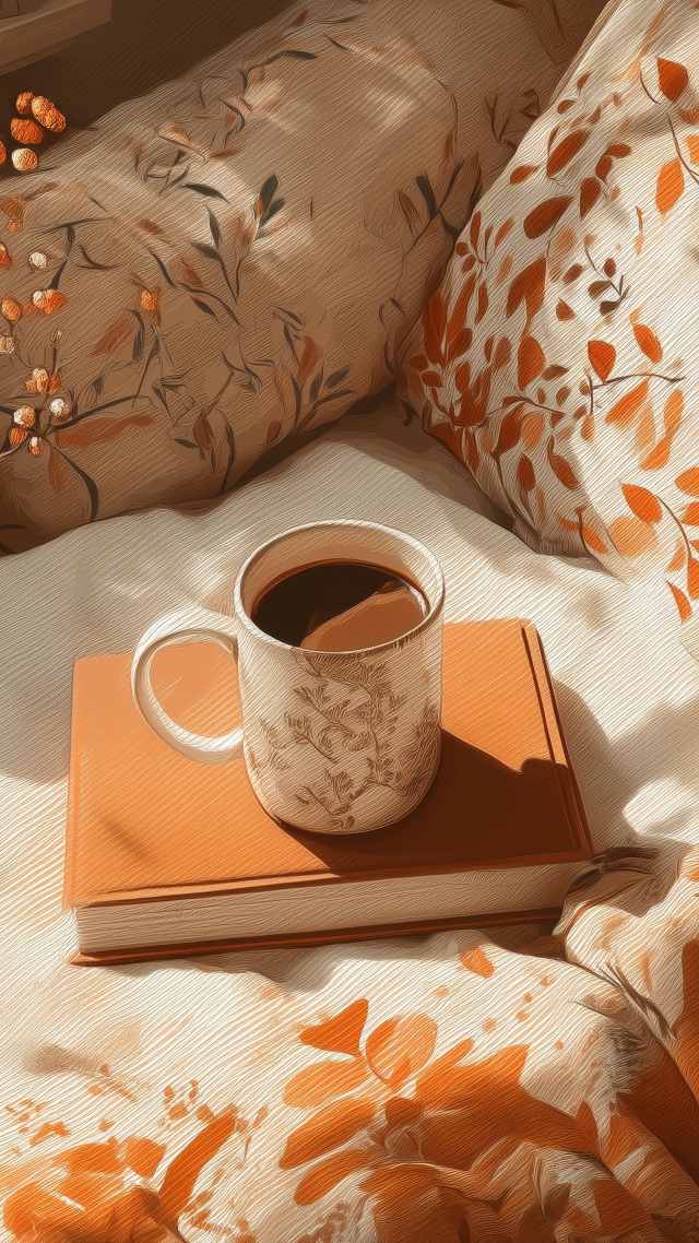 fall style wallpaper, seasonal home, rustic charm, background for mobile wallpaper (vertical)