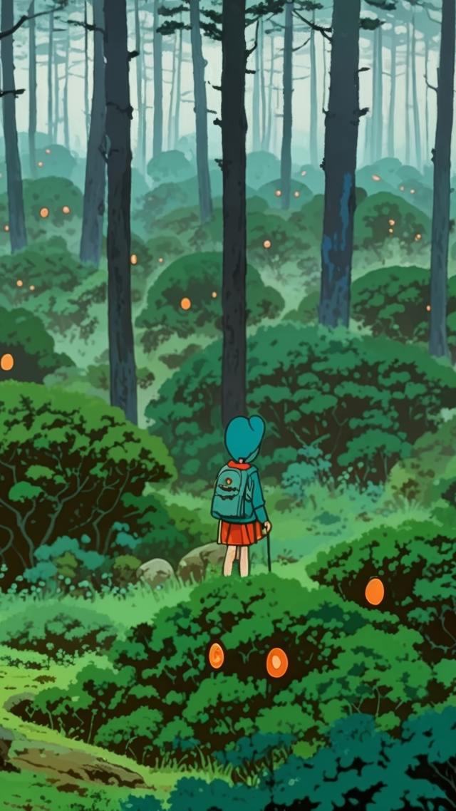 nature spirit wallpaper, mystical forest, mythical creatures, background for mobile wallpaper (vertical)