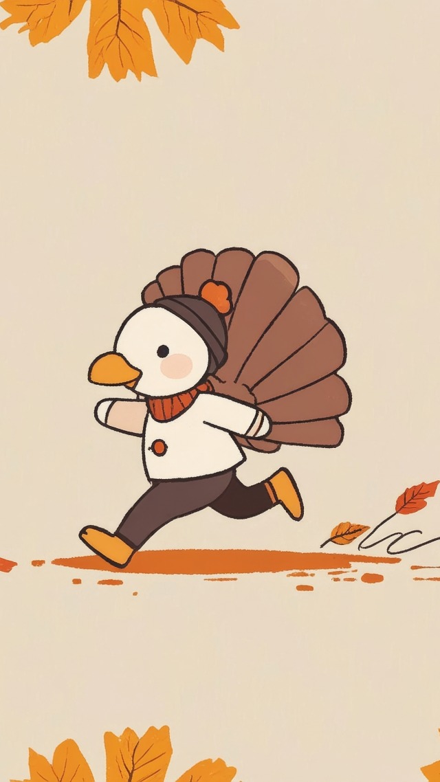 turkey trot wallpaper, turkey race, charity run, background for mobile wallpaper (vertical)