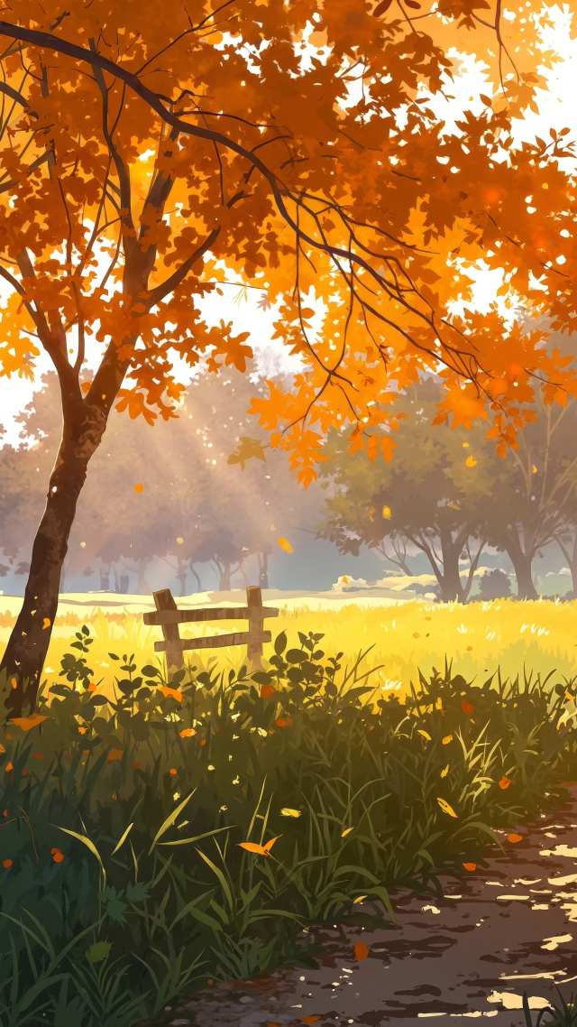 cozy fall wallpaper wallpaper, autumn foliage, autumn landscape, background for mobile wallpaper (vertical)