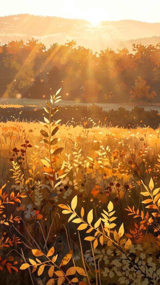 cozy fall wallpaper wallpaper, autumn landscape, seasonal wallpaper, background for mobile wallpaper (vertical)