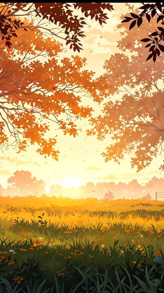 autumn landscapes wallpaper, countryside views, autumn foliage, background for mobile wallpaper (vertical)