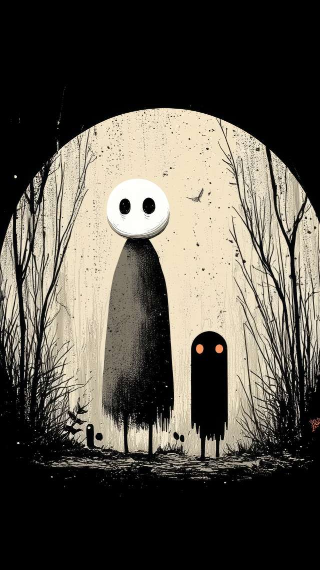 spooky decor wallpaper, halloween inspiration, witchy vibes, background for mobile wallpaper (vertical)