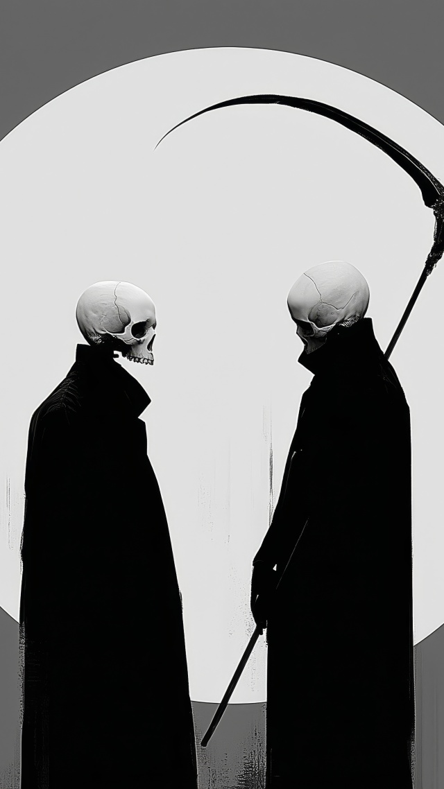 spooky images wallpaper, dark fantasy, supernatural art, background for mobile wallpaper (vertical)