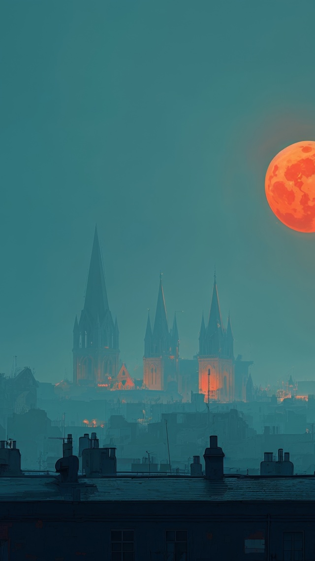 halloween night wallpaper, night colors, autumn nights, background for mobile wallpaper (vertical)