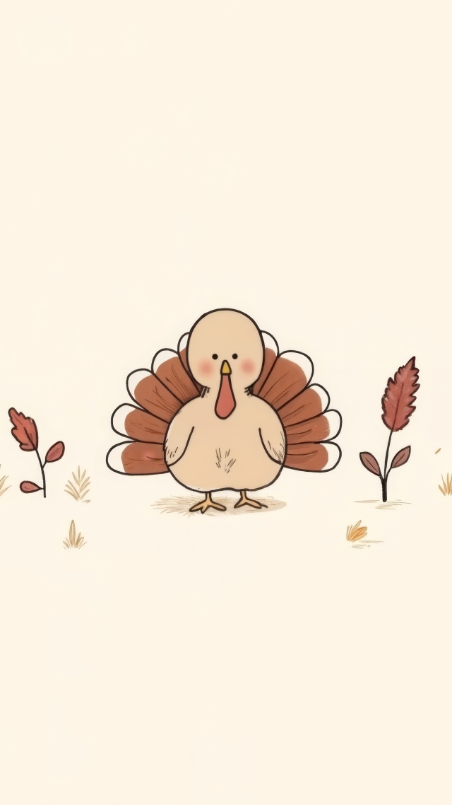 clipart wallpaper, fall artwork, festive clipart, background for mobile wallpaper (vertical)