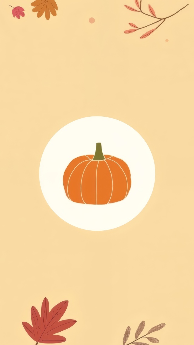 autumn clip art wallpaper, holiday decorations, autumn graphics, background for mobile wallpaper (vertical)