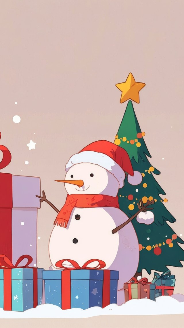 winter holidays wallpaper, gift wrapping, holiday gift ideas, background for mobile wallpaper (vertical)
