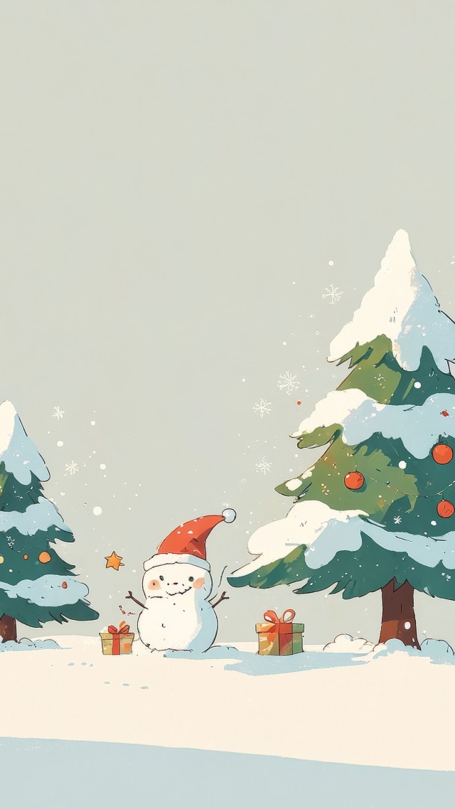 pine tree decorations wallpaper, pine tree forest, december celebrations, background for mobile wallpaper (vertical)