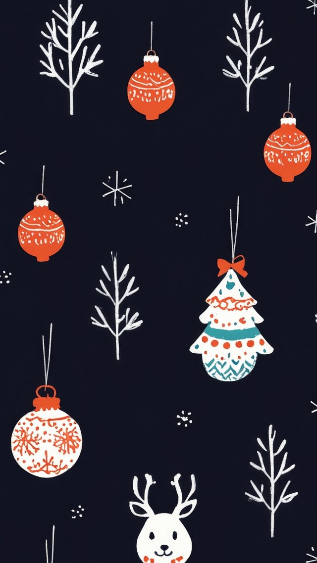 pine tree decor wallpaper, winter scenes, pine tree backgrounds, background for mobile wallpaper (vertical)