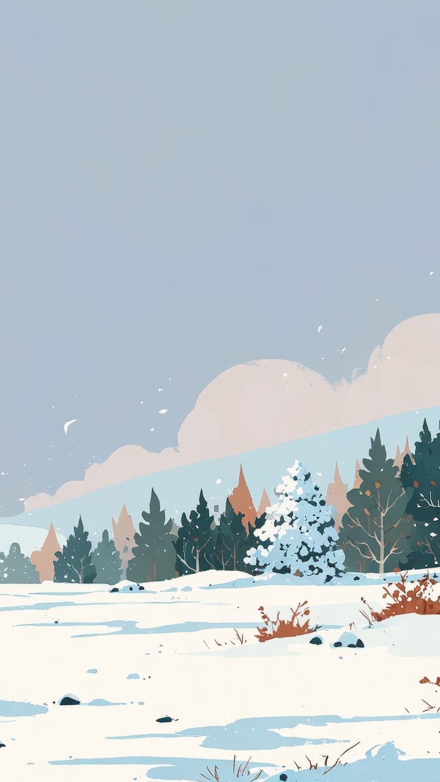 snowy scenes wallpaper, chilly mornings, winter magic, background for mobile wallpaper (vertical)