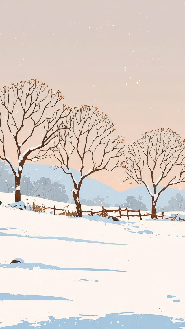 snowy scenery wallpaper, warm beverages, tranquil landscapes, background for mobile wallpaper (vertical)