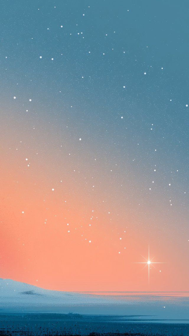 north star wallpaper, christmas spirit, cozy evenings, background for mobile wallpaper (vertical)