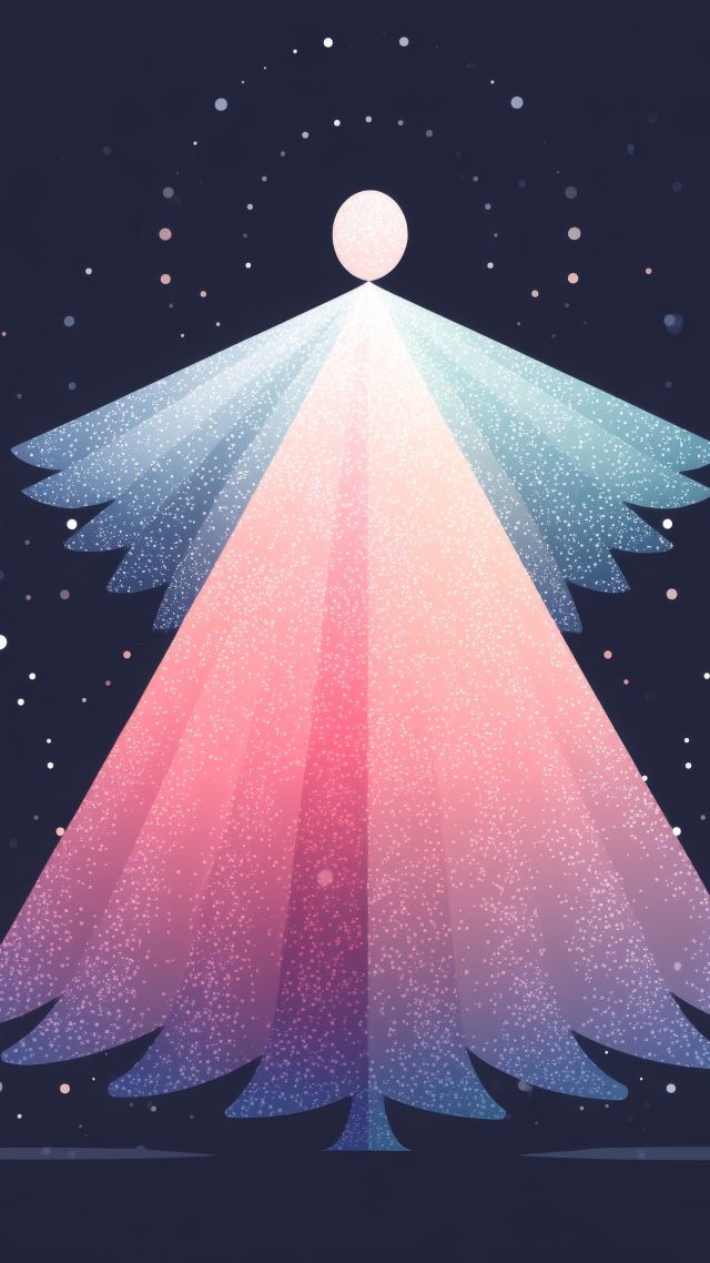 snow angel wallpaper, snowy background, peaceful landscape, background for mobile wallpaper (vertical)