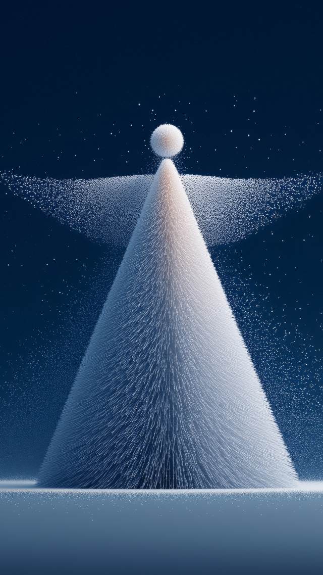 angel snow wallpaper, christmas angel, holiday celebration, background for mobile wallpaper (vertical)