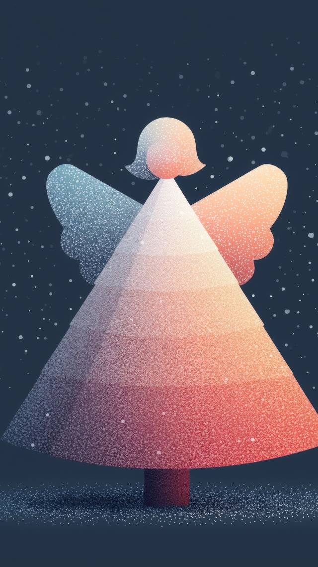 angel snow wallpaper, christmas angel, christmas decor, background for mobile wallpaper (vertical)