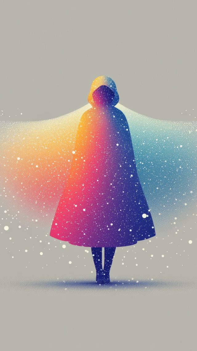 angel snow wallpaper, winter decor, snowy angel, background for mobile wallpaper (vertical)