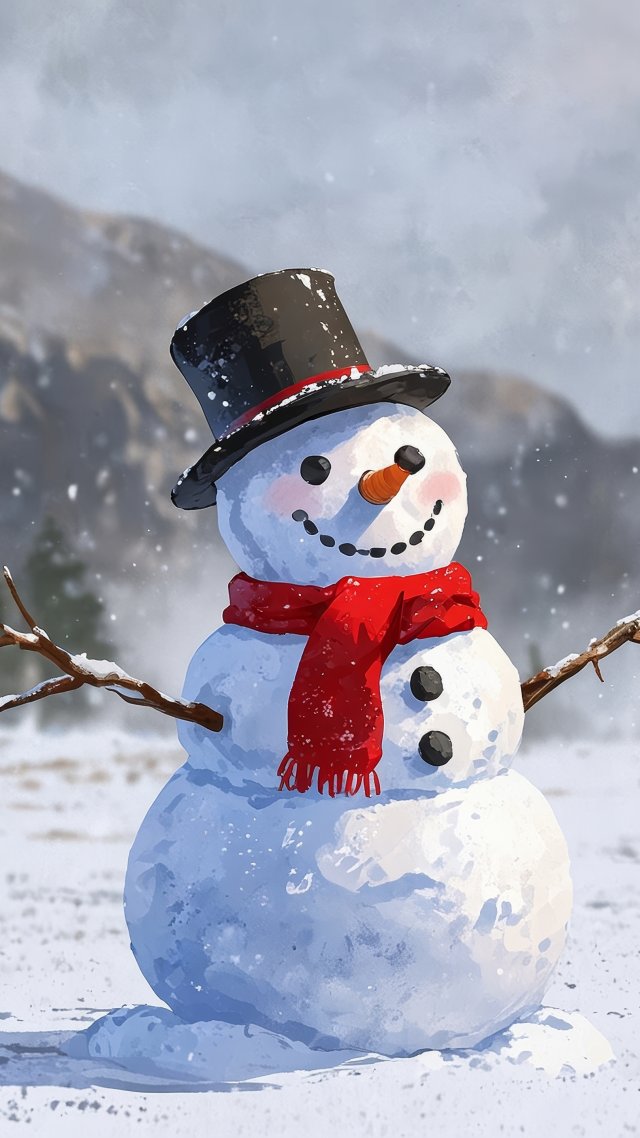 snow sculpture wallpaper, snowy mountain, winter festival, background for mobile wallpaper (vertical)