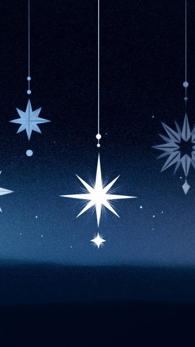 snowflake wallpaper, crystallized, decorative snowflakes, background for mobile wallpaper (vertical)