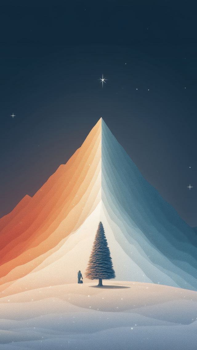 winter tree wallpaper, nature wallpaper, tranquil landscape, background for mobile wallpaper (vertical)